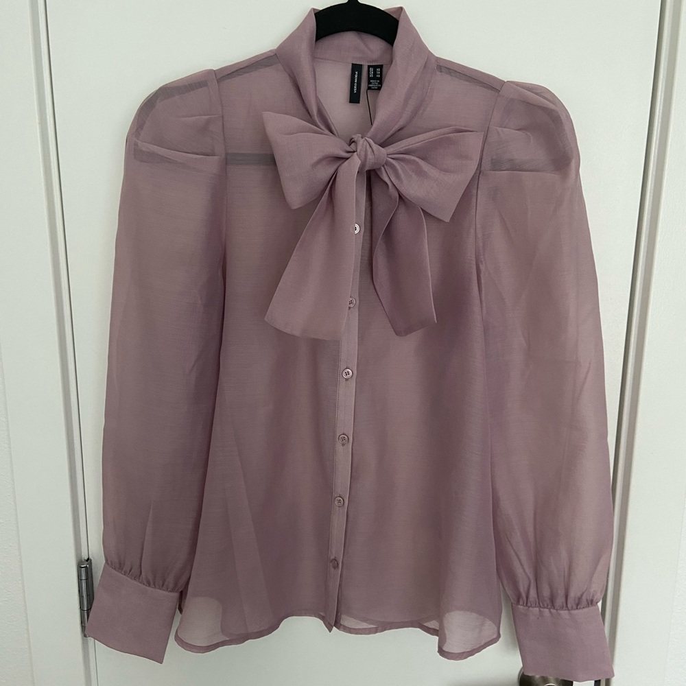 Vero Moda Bow Blouse Size: XS
